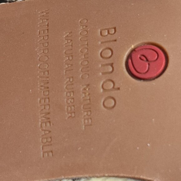 Blondo Waterproof Women's Gray Cream Leather Snake Print Ankle Booties Boots 9M - Picture 4 of 11